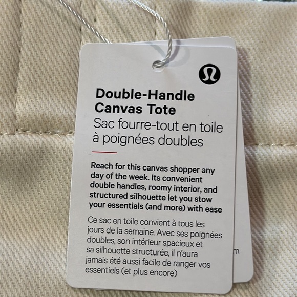 Lululemon Double-Handle Canvas Tote Bag 17L in natural/grey sage unisex - Picture 6 of 11